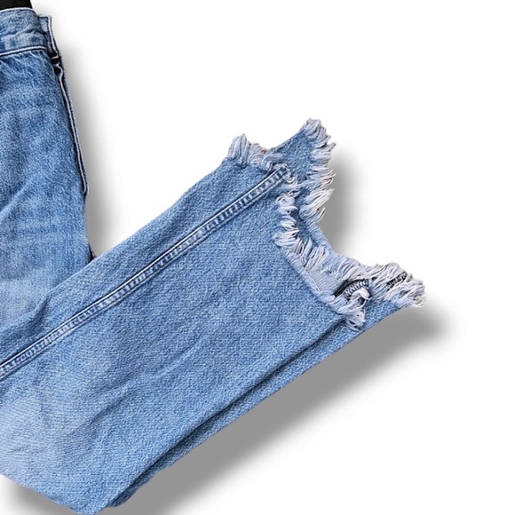 3x1 Brand High-Waisted Button Fly Raw Hem Fringe Bootcut Jeans Size 29 - Picture 2 of 8